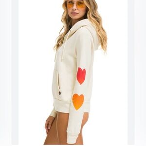 Heart Fade Zip Hoodie Sweatshirt